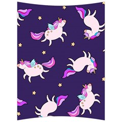 Fantasy-fat-unicorn-horse-pattern-fabric-design Back Support Cushion by Jancukart