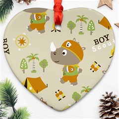 Seamless-pattern-vector-with-funny-boy-scout-scout-day-background Ornament (heart) by Jancukart