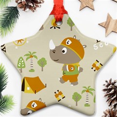 Seamless-pattern-vector-with-funny-boy-scout-scout-day-background Ornament (star)