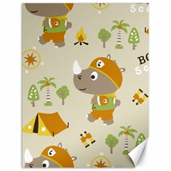 Seamless-pattern-vector-with-funny-boy-scout-scout-day-background Canvas 12  X 16 