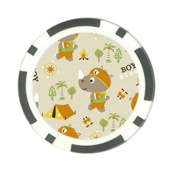 Seamless-pattern-vector-with-funny-boy-scout-scout-day-background Poker Chip Card Guard by Jancukart