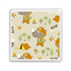 Seamless-pattern-vector-with-funny-boy-scout-scout-day-background Memory Card Reader (square)