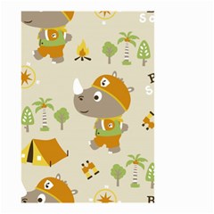 Seamless-pattern-vector-with-funny-boy-scout-scout-day-background Small Garden Flag (two Sides)