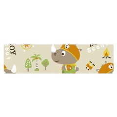 Seamless-pattern-vector-with-funny-boy-scout-scout-day-background Oblong Satin Scarf (16  X 60 )