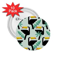 Seamless-tropical-pattern-with-birds 2 25  Buttons (10 Pack) 