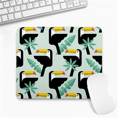 Seamless-tropical-pattern-with-birds Large Mousepads by Jancukart