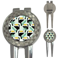 Seamless-tropical-pattern-with-birds 3-in-1 Golf Divots