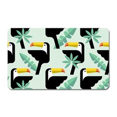 Seamless-tropical-pattern-with-birds Magnet (rectangular)