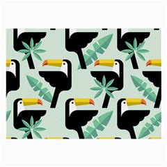 Seamless-tropical-pattern-with-birds Large Glasses Cloth (2 Sides) by Jancukart