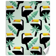 Seamless-tropical-pattern-with-birds Canvas 11  X 14 