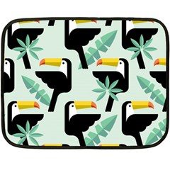 Seamless-tropical-pattern-with-birds Fleece Blanket (mini)