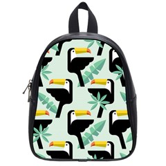 Seamless-tropical-pattern-with-birds School Bag (small) by Jancukart