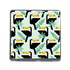 Seamless-tropical-pattern-with-birds Memory Card Reader (square 5 Slot) by Jancukart