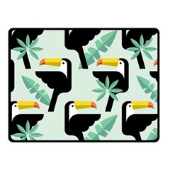 Seamless-tropical-pattern-with-birds Fleece Blanket (small) by Jancukart