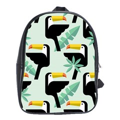 Seamless-tropical-pattern-with-birds School Bag (xl)