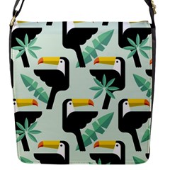 Seamless-tropical-pattern-with-birds Flap Closure Messenger Bag (s)