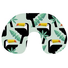 Seamless-tropical-pattern-with-birds Travel Neck Pillow