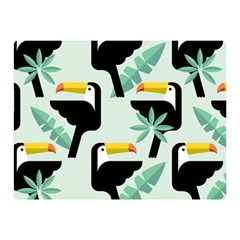 Seamless-tropical-pattern-with-birds Double Sided Flano Blanket (mini) 