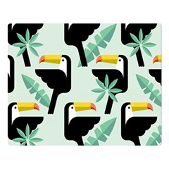 Seamless-tropical-pattern-with-birds Double Sided Flano Blanket (large)  by Jancukart