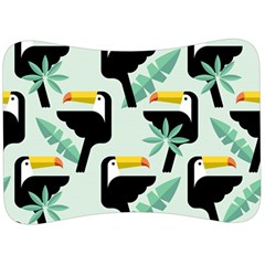 Seamless-tropical-pattern-with-birds Velour Seat Head Rest Cushion by Jancukart