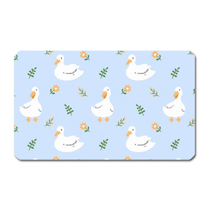 Duck-flower-seamless-pattern-background Magnet (Rectangular)