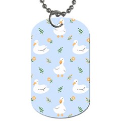 Duck-flower-seamless-pattern-background Dog Tag (one Side)