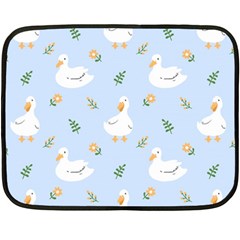 Duck-flower-seamless-pattern-background Fleece Blanket (mini)