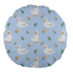 Duck-flower-seamless-pattern-background Large 18  Premium Round Cushions