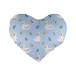 Duck-flower-seamless-pattern-background Standard 16  Premium Heart Shape Cushions Front