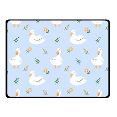 Duck-flower-seamless-pattern-background Double Sided Fleece Blanket (small) 