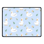 Duck-flower-seamless-pattern-background Double Sided Fleece Blanket (Small)  45 x34  Blanket Front