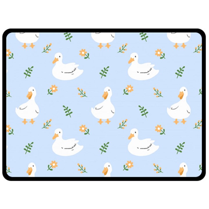 Duck-flower-seamless-pattern-background Double Sided Fleece Blanket (Large) 