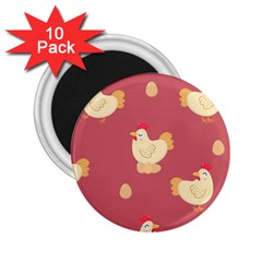 Cute-chicken-eggs-seamless-pattern 2 25  Magnets (10 Pack)  by Jancukart