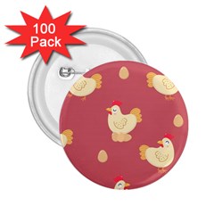 Cute-chicken-eggs-seamless-pattern 2 25  Buttons (100 Pack)  by Jancukart