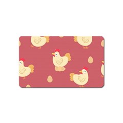 Cute-chicken-eggs-seamless-pattern Magnet (name Card)