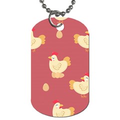 Cute-chicken-eggs-seamless-pattern Dog Tag (one Side) by Jancukart