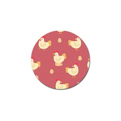 Cute-chicken-eggs-seamless-pattern Golf Ball Marker by Jancukart