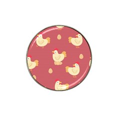 Cute-chicken-eggs-seamless-pattern Hat Clip Ball Marker