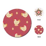 Cute-chicken-eggs-seamless-pattern Playing Cards Single Design (Round) Front