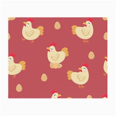 Cute-chicken-eggs-seamless-pattern Small Glasses Cloth (2 Sides)