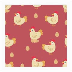 Cute-chicken-eggs-seamless-pattern Medium Glasses Cloth (2 Sides)