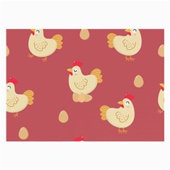 Cute-chicken-eggs-seamless-pattern Large Glasses Cloth by Jancukart