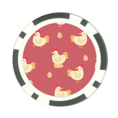 Cute-chicken-eggs-seamless-pattern Poker Chip Card Guard by Jancukart