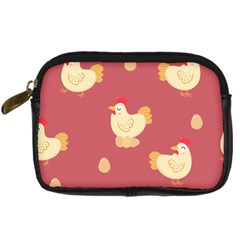 Cute-chicken-eggs-seamless-pattern Digital Camera Leather Case by Jancukart