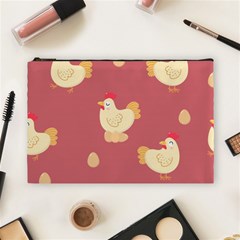 Cute-chicken-eggs-seamless-pattern Cosmetic Bag (large)