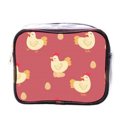 Cute-chicken-eggs-seamless-pattern Mini Toiletries Bag (one Side) by Jancukart