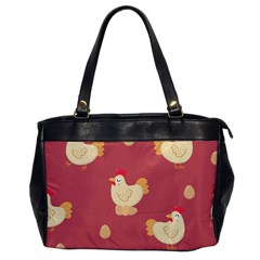 Cute-chicken-eggs-seamless-pattern Oversize Office Handbag by Jancukart