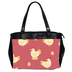 Cute-chicken-eggs-seamless-pattern Oversize Office Handbag (2 Sides)