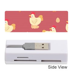 Cute-chicken-eggs-seamless-pattern Memory Card Reader (stick) by Jancukart