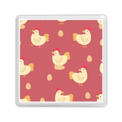 Cute-chicken-eggs-seamless-pattern Memory Card Reader (square) by Jancukart